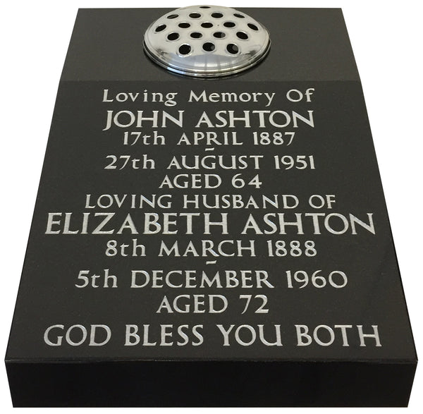 18" x 12" Black Granite Memorial Wedge