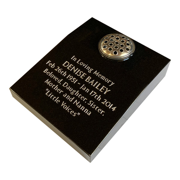 18" x 15" Black Granite Memorial Wedge